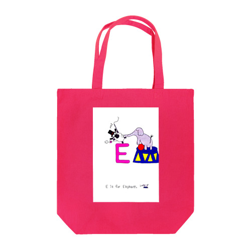 E is for Elephant  トートバッグ