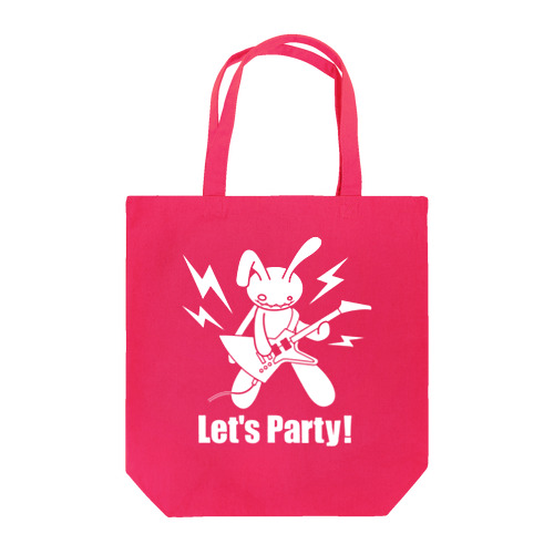  Let's party! （ホワイトプリント） 에코백