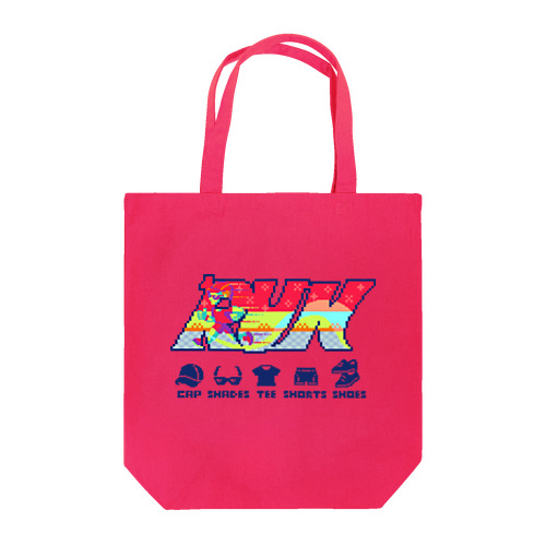 Word Pixelart ｢RUN｣ レッド Tote Bag