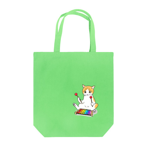 木琴を叩く猫 Tote Bag