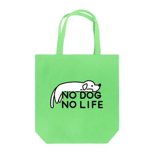 NO DOG NO LIFE(犬白塗り) Tote Bag