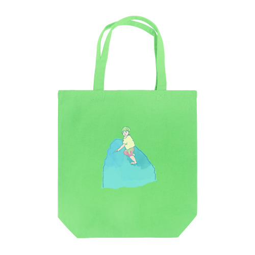 登りゆくガール（星と泣け） Tote Bag