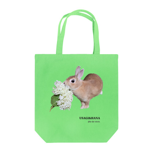 うさぎと花　初めてアナベルと出会ったうさぎ　6月 Tote Bag