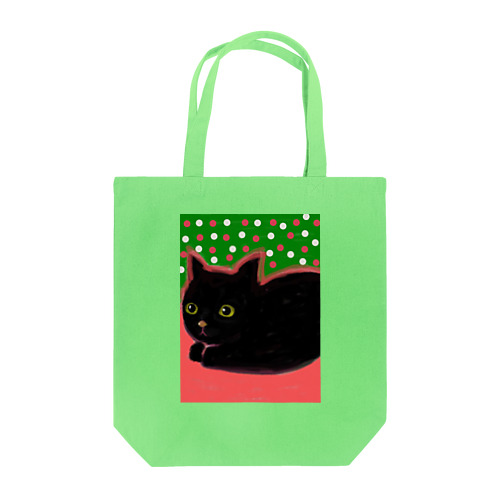 黒猫と赤い毛布 Tote Bag