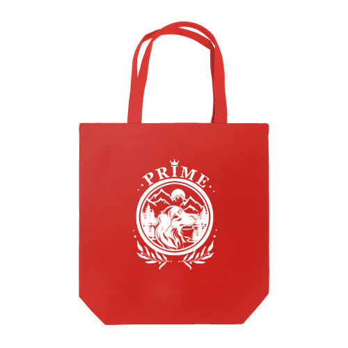 犬とおでかけ　ホワイトロゴ　バックプリント【 PRIME 】 Tote Bag