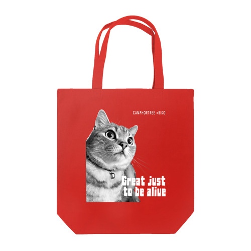 BIKO(Great just  to be alive) black Tote Bag
