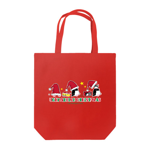 UGLY ADELIE CHIRISTMAS 0586 アデリーペンギン サンタ帽子 横並び Tote Bag