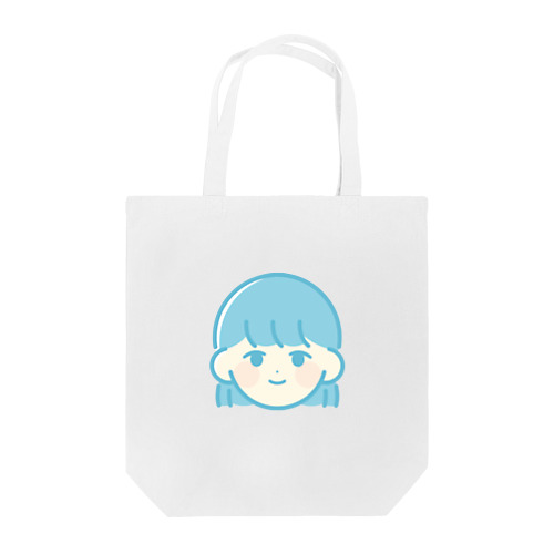 girl_line blue Tote Bag