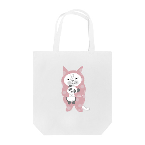 パンダをぎゅっ。(ピンク) Tote Bag