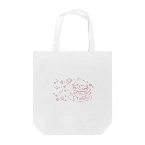 Teacup Kitten  (rose Ver.) Tote Bag