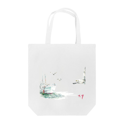 カモメと漁船 Tote Bag