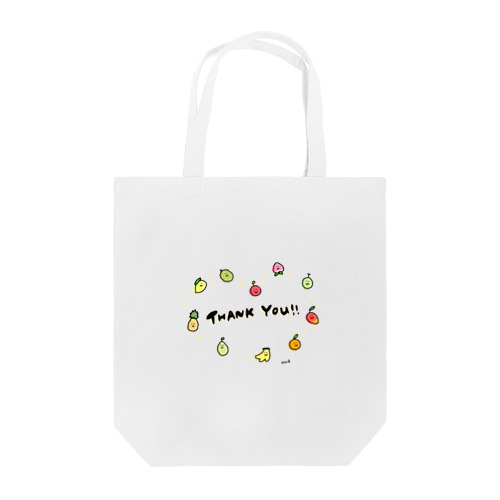 サンキューフルーツたち　Thank you Grateful Lovely Fruit Tote Bag