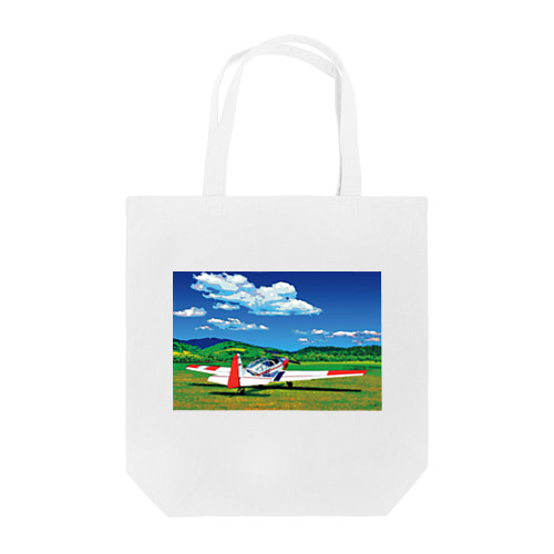 草原の飛行機 Tote Bag