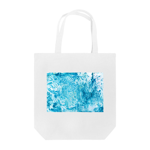 Ebru　light blue Tote Bag