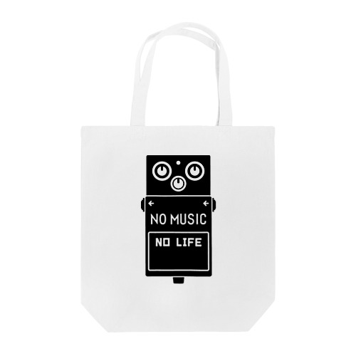 ノーミュージックノーライフ エフェクターデザイン ブラック Tote Bag