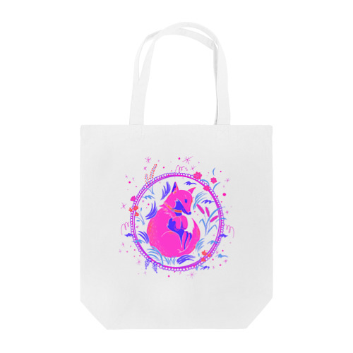 キツネ犬のお昼寝(pink) Tote Bag
