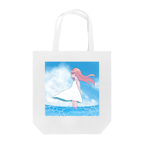 海と少女 Tote Bag