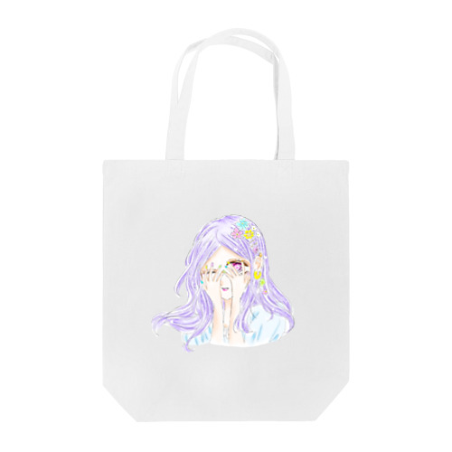  purple girl Tote Bag