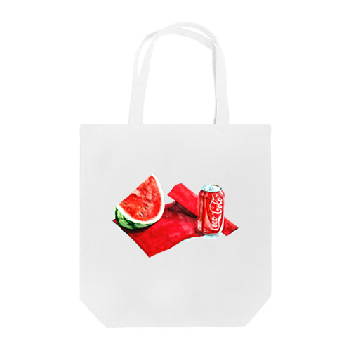 スイカと架空の赤い缶(枠なしver) Tote Bag