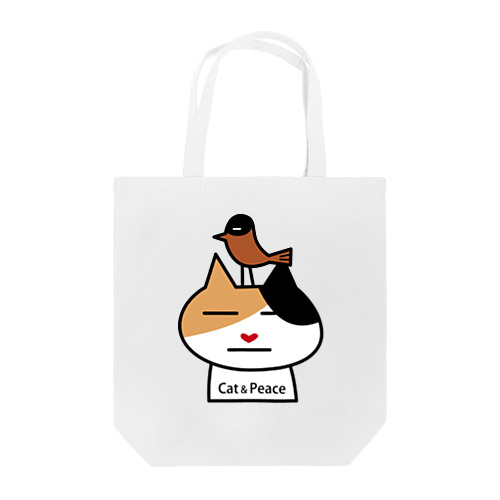 cat & peace「平穏無事な日々を送る猫」 トートバッグ