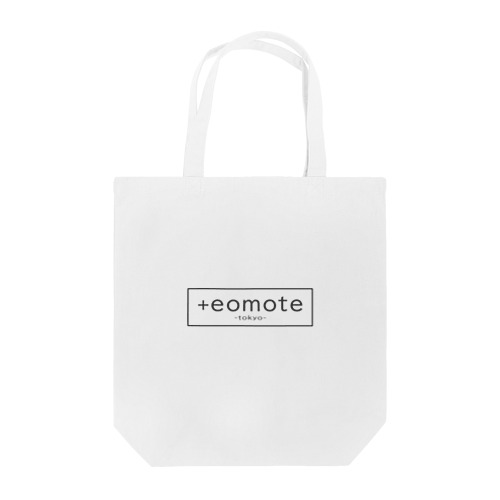 eomoteのシンプルなロゴ（囲い文字）が入ったトートバッグ（白） Tote Bag