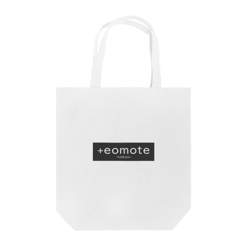 eomoteのシンプルなロゴ（背景文字）が入ったトートバッグ（白） Tote Bag