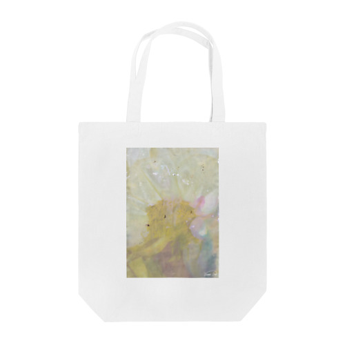 Decomposition of photo by soil(White Flower) Tote Bag