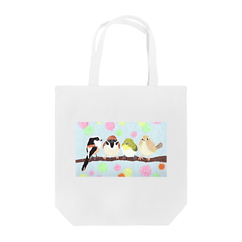 春の集合写真（身近な野鳥たち） Tote Bag