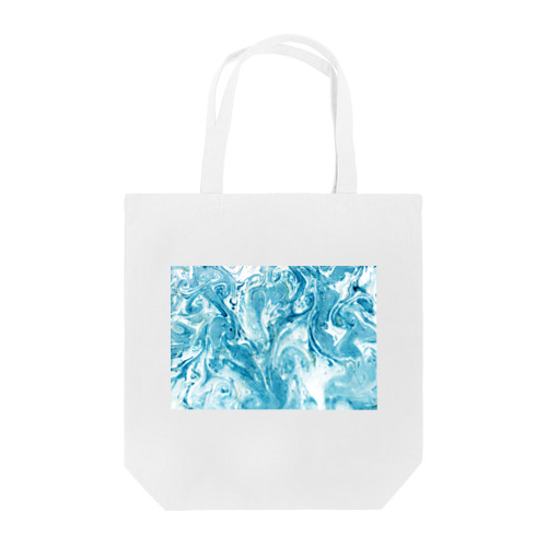 Ebru　light blue Tote Bag