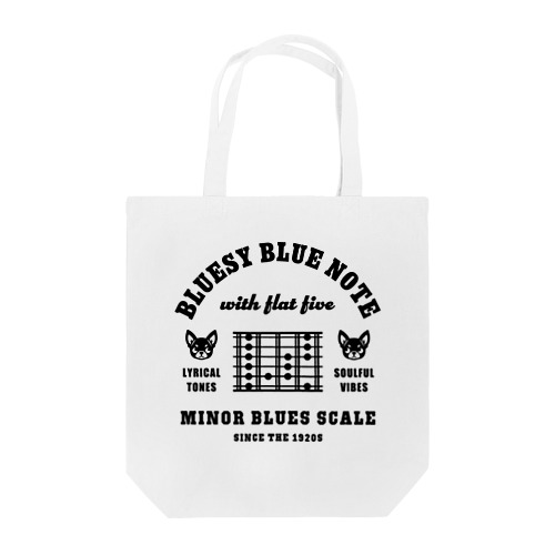 ギタースケール　MINOR BLUES SCALE（黒線） Tote Bag