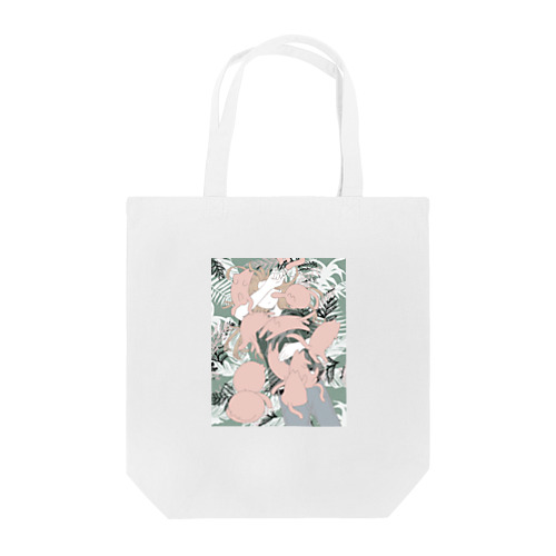 ネコに埋もれる Tote Bag