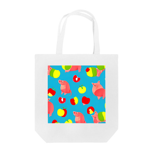 ブタとりんご Tote Bag