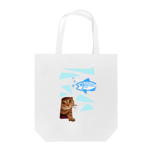 のぞき見にゃんこ Tote Bag