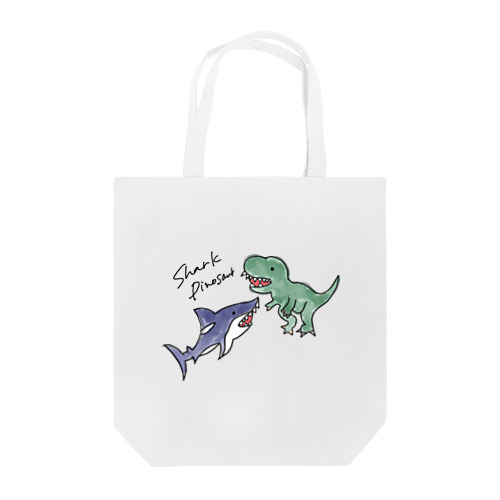 サメVS恐竜 Tote Bag