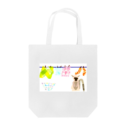 洗濯好きなワオキツネザルさん Tote Bag