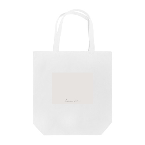 White Dusty Pink × Logo Message Tote Bag
