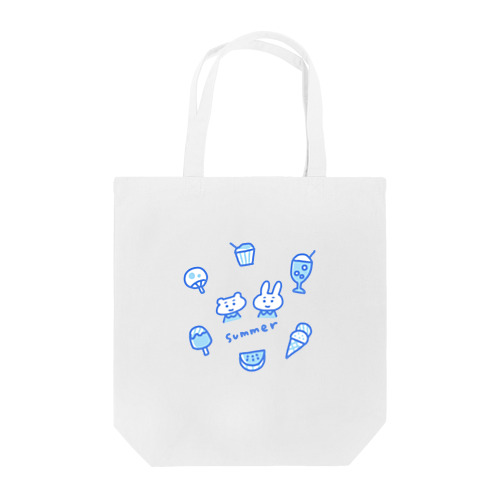 涼しいものと、くまさんと、うさぎさん。 Tote Bag