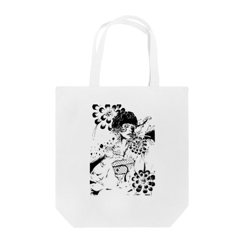 ronceグッズ　Blackプリント Tote Bag