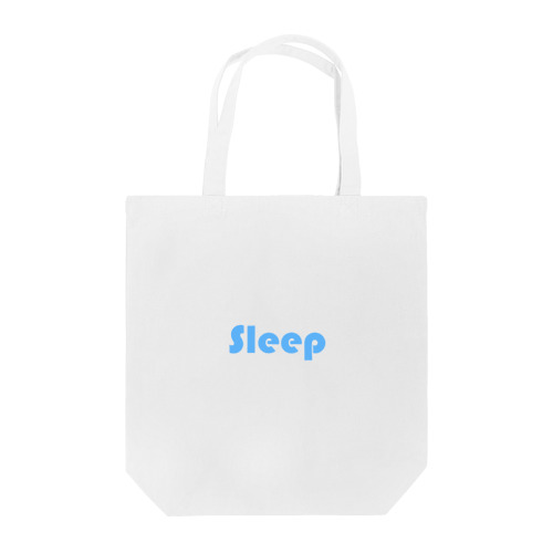 sleep ロゴ 水色 トートバッグ