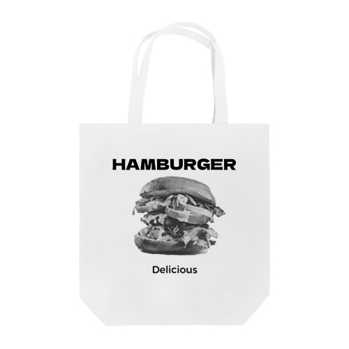 Delicious HAMBURGER🍔モノクロクールハンバーガー Tote Bag