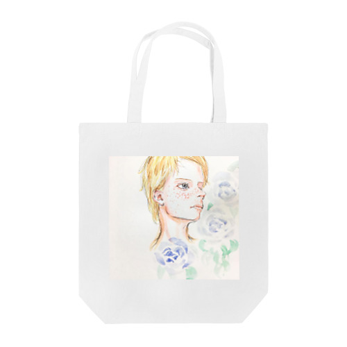 青薔薇と少年 Tote Bag