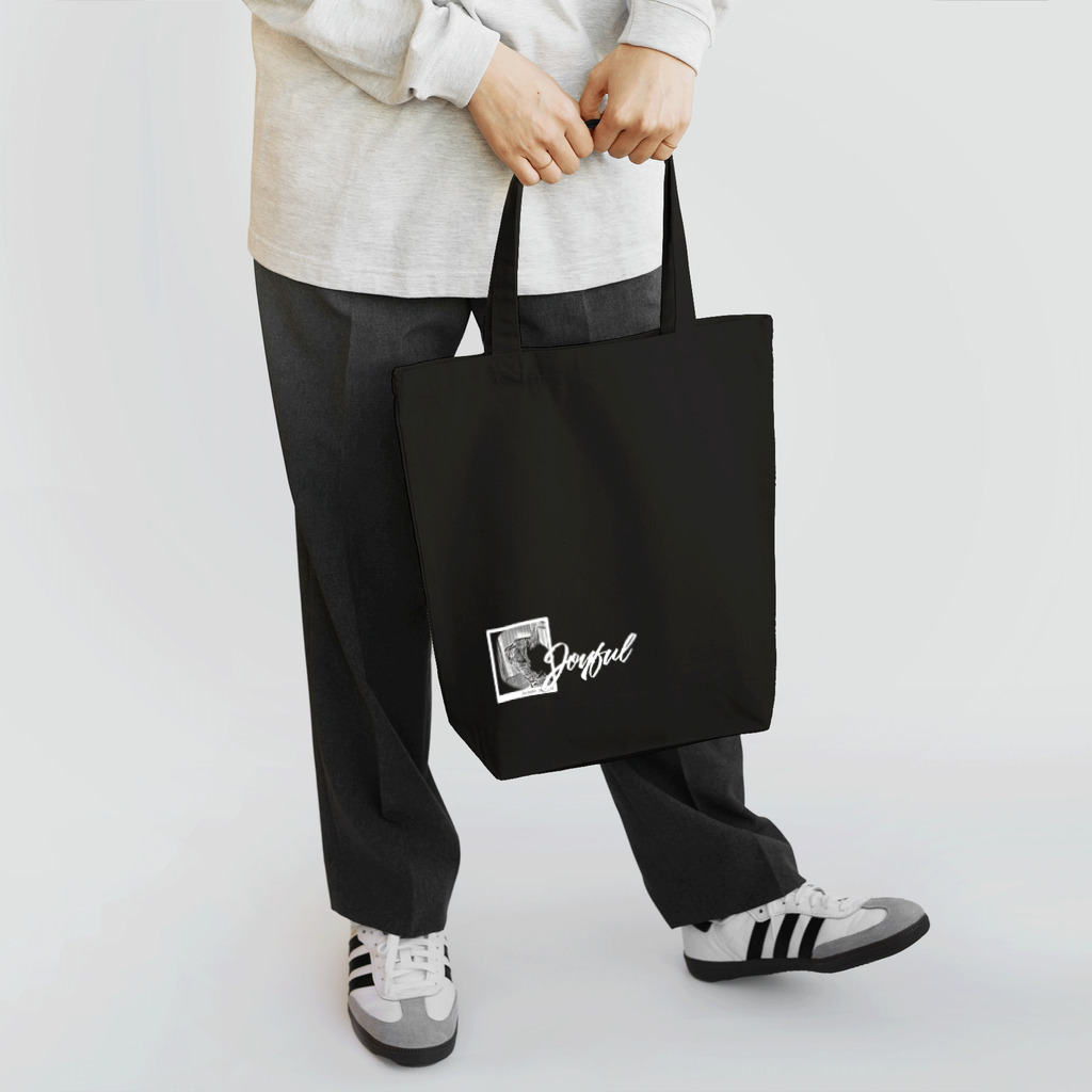 .JUICY-SHOP. | JOYFULのJOYFUL | Longing Cat | Left Bottom | Positive white Tote Bag