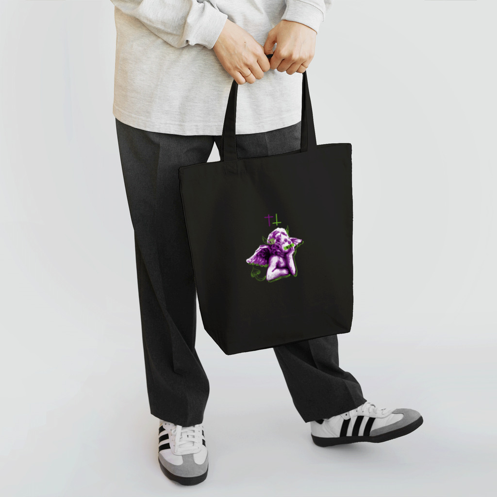 めだまやきファクトリーのトートバッグ(EVILANGEL_BK_A) Tote Bag