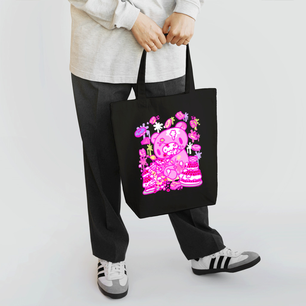 CHAX COLONY imaginariの【各10点限定】いたずらぐまのグル〜ミ〜(8/special2/pink×blackback) Tote Bag