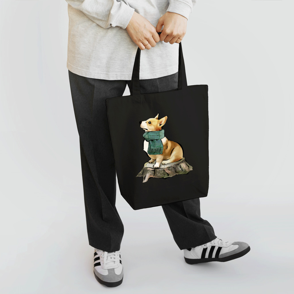 犬グッズの店しえるぶるーのマフラー犬　コーギー Tote Bag