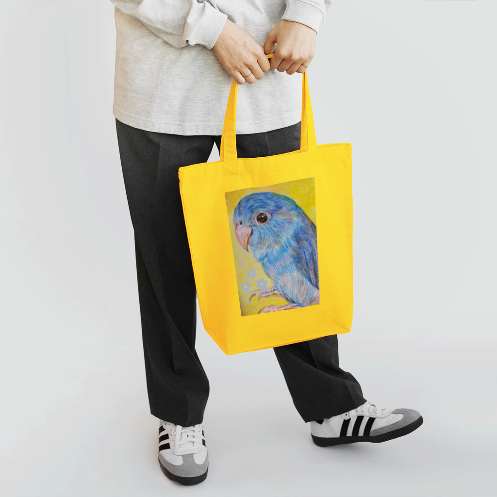 harupink🌸ペット似顔絵illustの色鉛筆マメルリハ トートバッグ