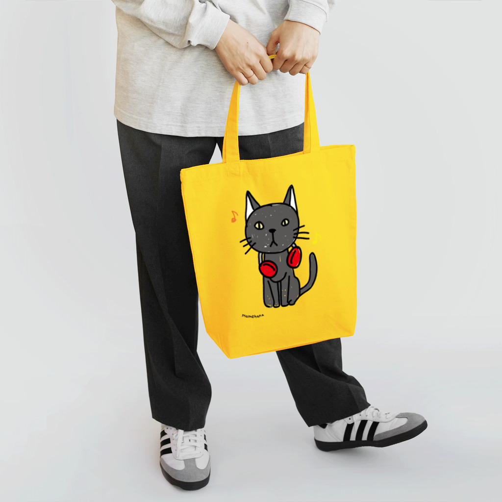 さややん。のお店の黒猫と音楽 トートバッグ