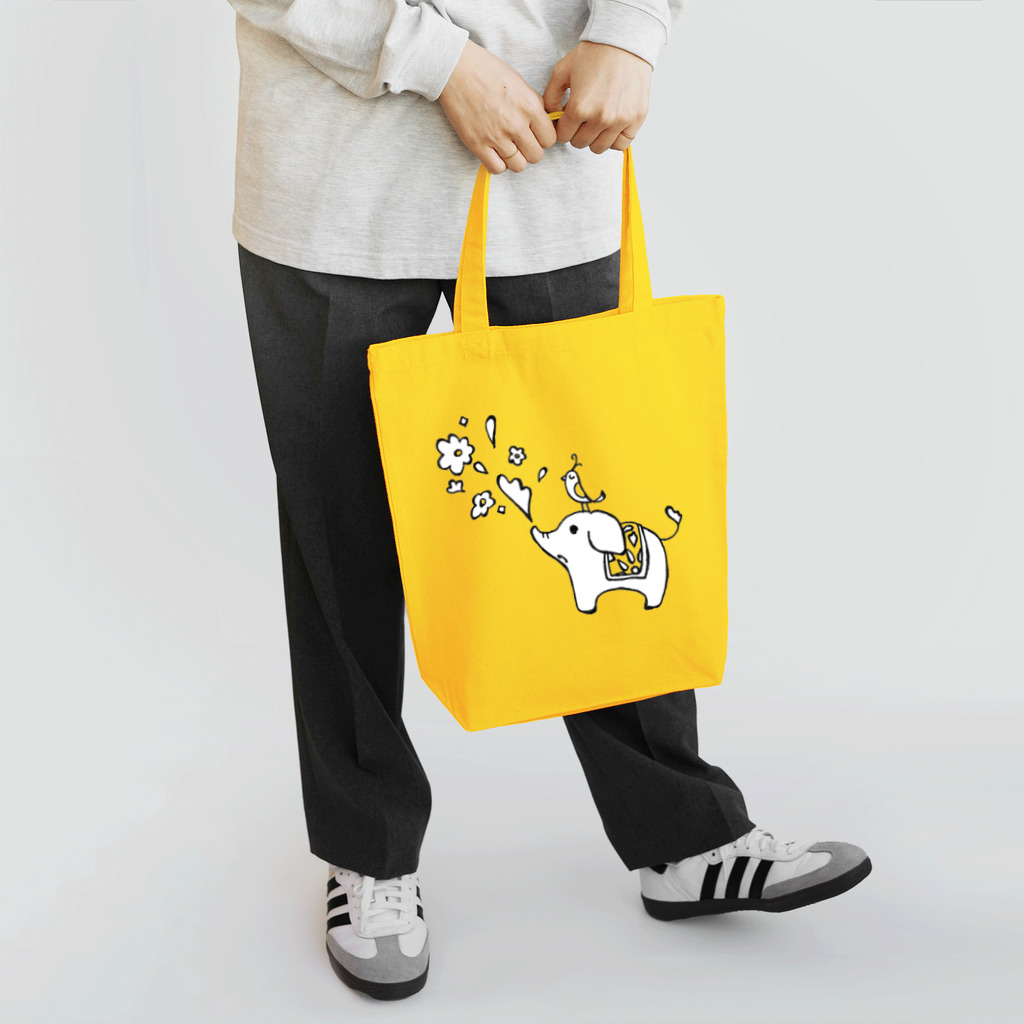 かんかん♪まーと＊。のゾウさんとお花 Tote Bag