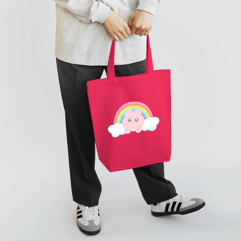 ど～ぶつ大連発のうるうるうさちゃ Tote Bag