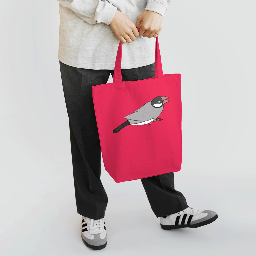 PiZakkuの威嚇する文鳥　カラー Tote Bag